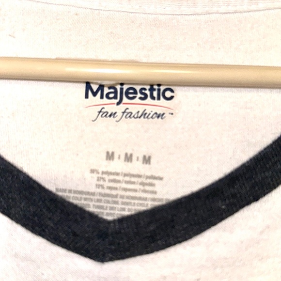 Women's Heather Navy/White Boston Red Sox 3/4 sleeve tee - Picture 3 of 4